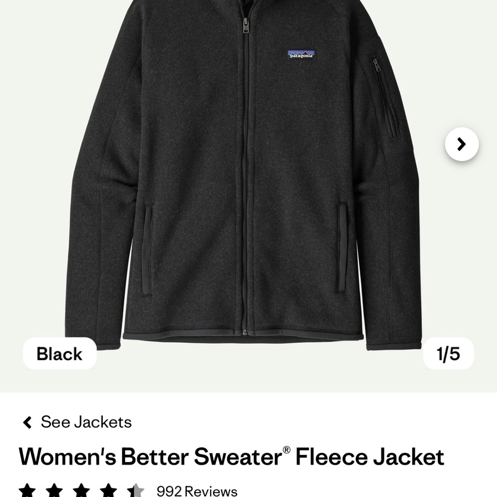 Patagonia Women's Black Fleece Jacket